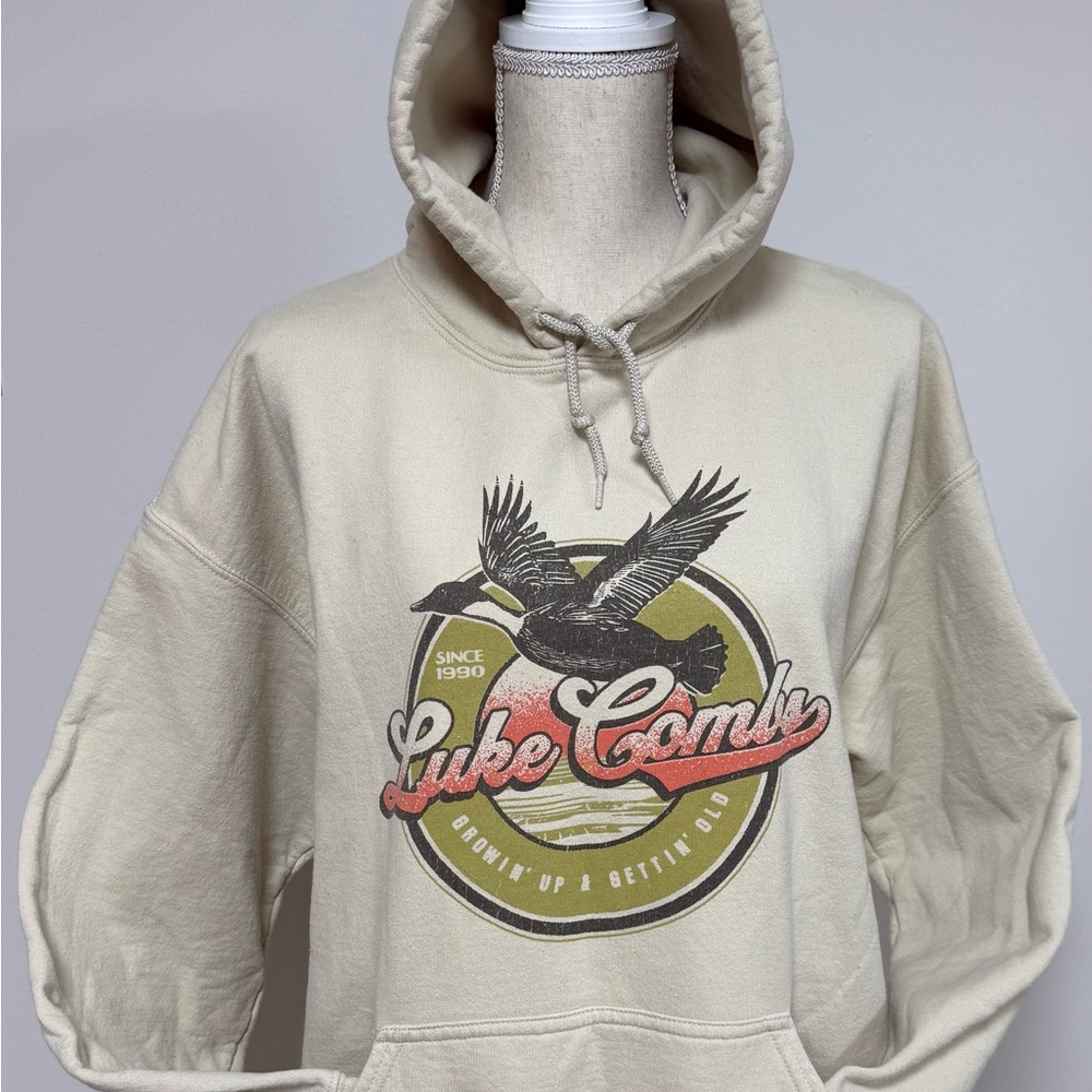 Luke Combs 2024 Growin Up & Getting Old Concert Tour Unisex Hoodie Large